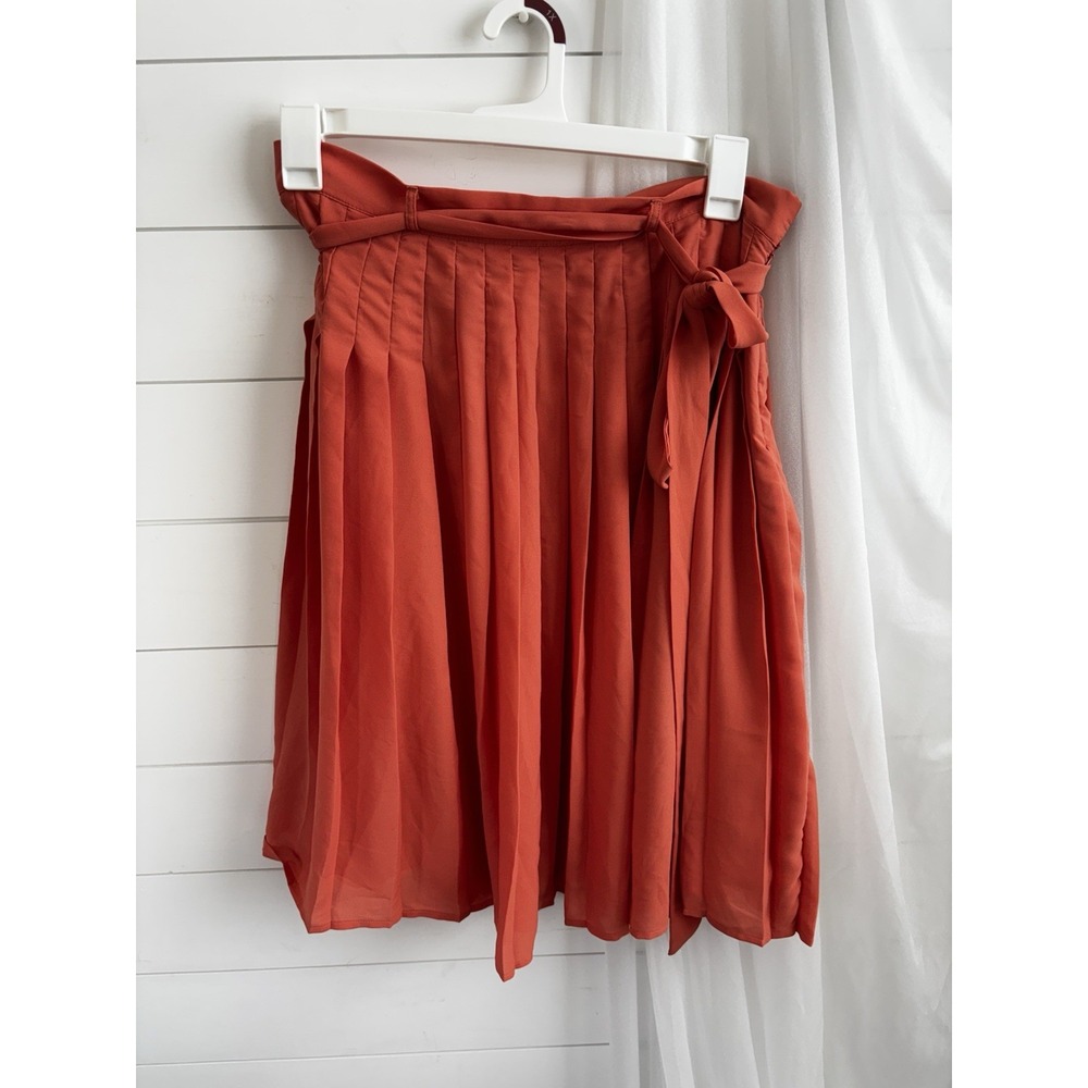 ModCloth Coral/orange pleated skirt size 1x 0449